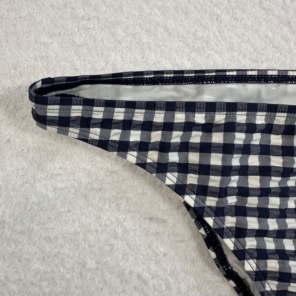 Tory Burch Gingham Hipster Bikini Bottom 48960 Women's X-Large Swim Navy/White - Picture 4 of 9